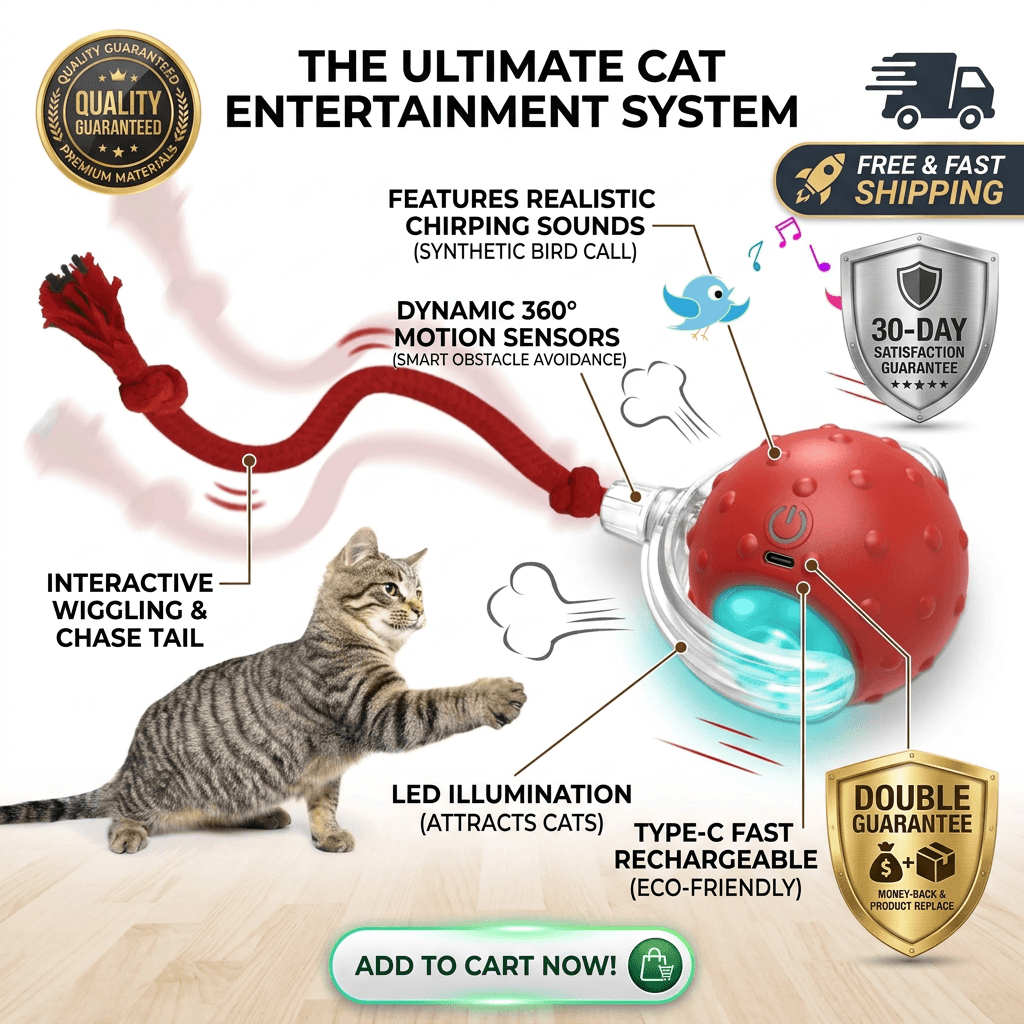 Interactive Cat Toy Ball Super Drive Cat Rolling Ball